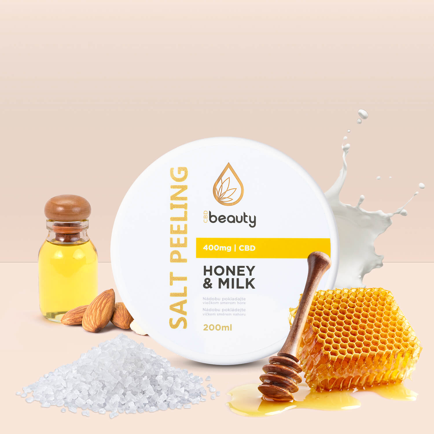 SALT PEELING - honey & milk
